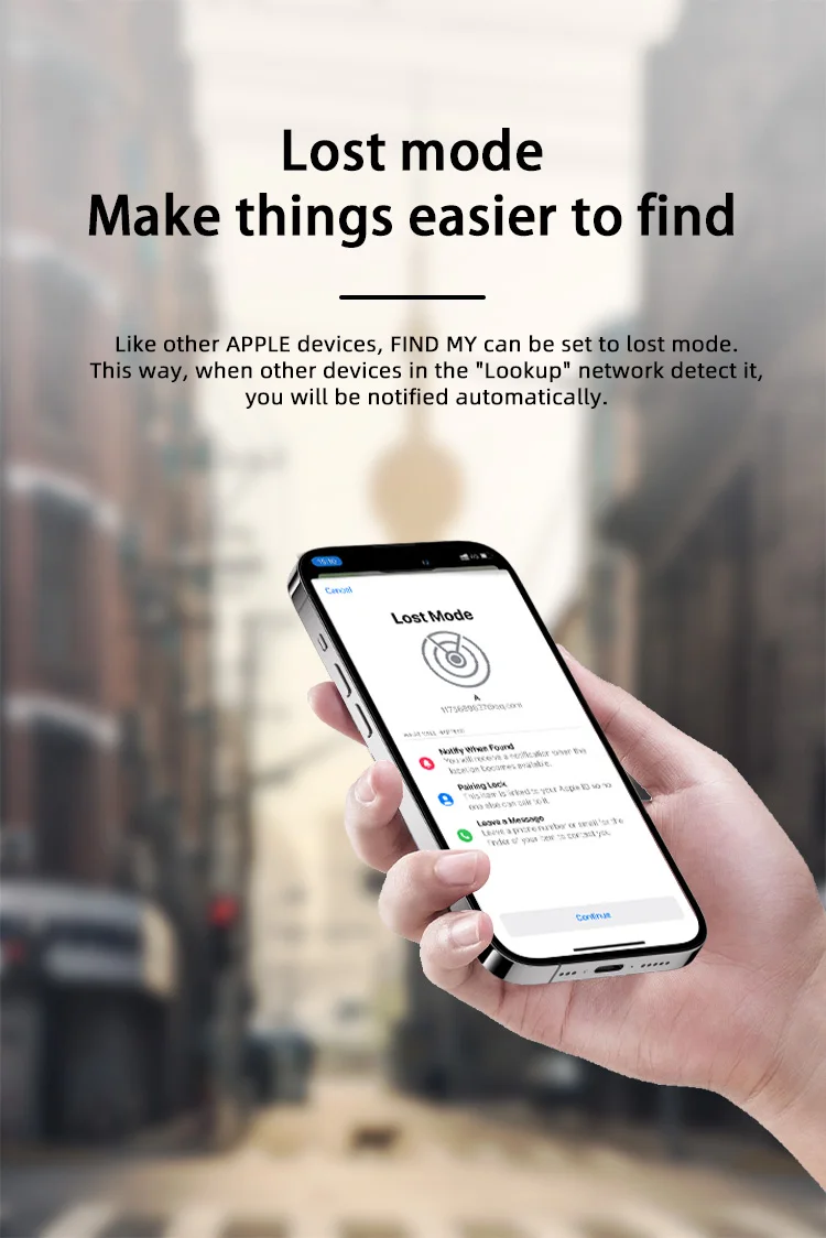 Anti-lose Tracker For Apple Airtag Replacemen via Find My Bluetooth GPS Tracker