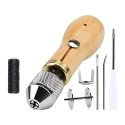 Leather Sewing Awl Thread Kit for DIY Crafting and Canvas Repair (Set B)