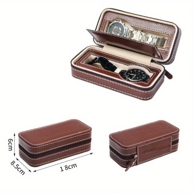 Concise Design New Travel Portable Watch Bag European Leather Watch Storage Box Minimalist Watch Collection Box Watch Box