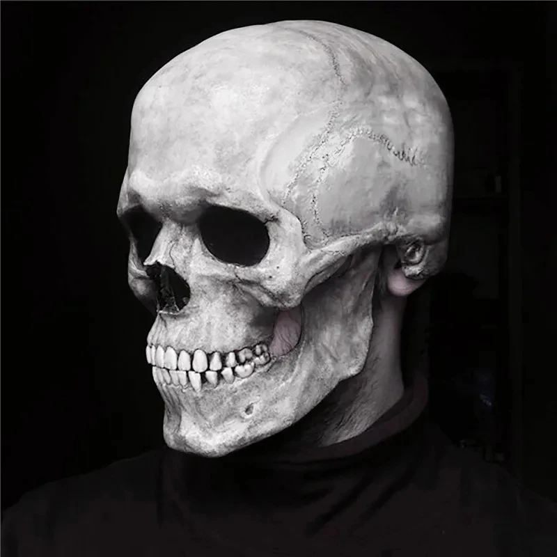 Halloween Mask Party Masks Horror Mask Movable Jaw Full Head Skull Mask for Party Decor