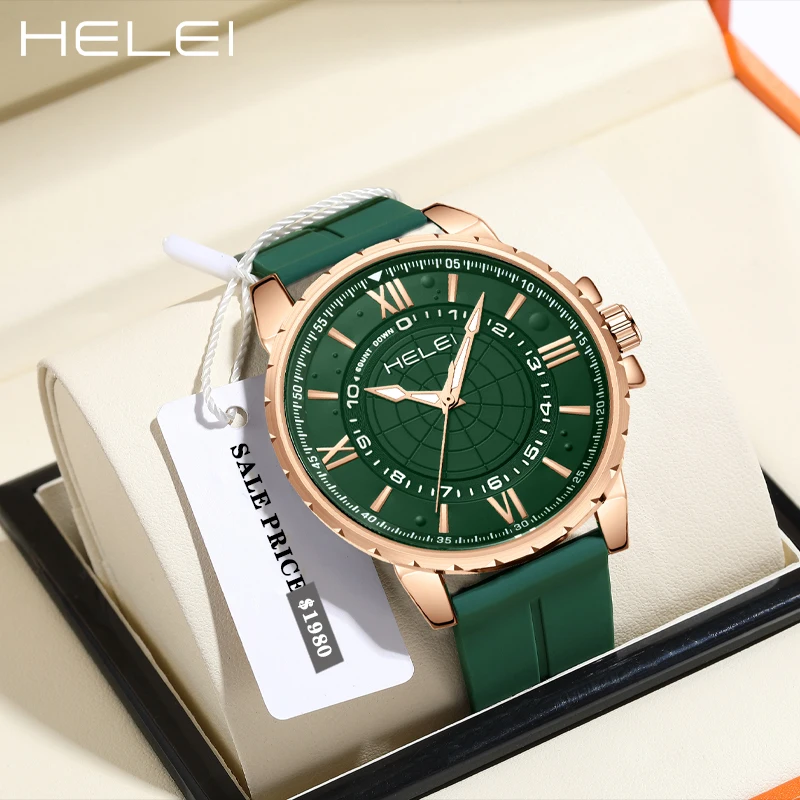 HELEI Hot Model 2024 Helm Series Fashion Gorgeous Multifunction Quartz Movement Men's Quartz Watch Men's Watches