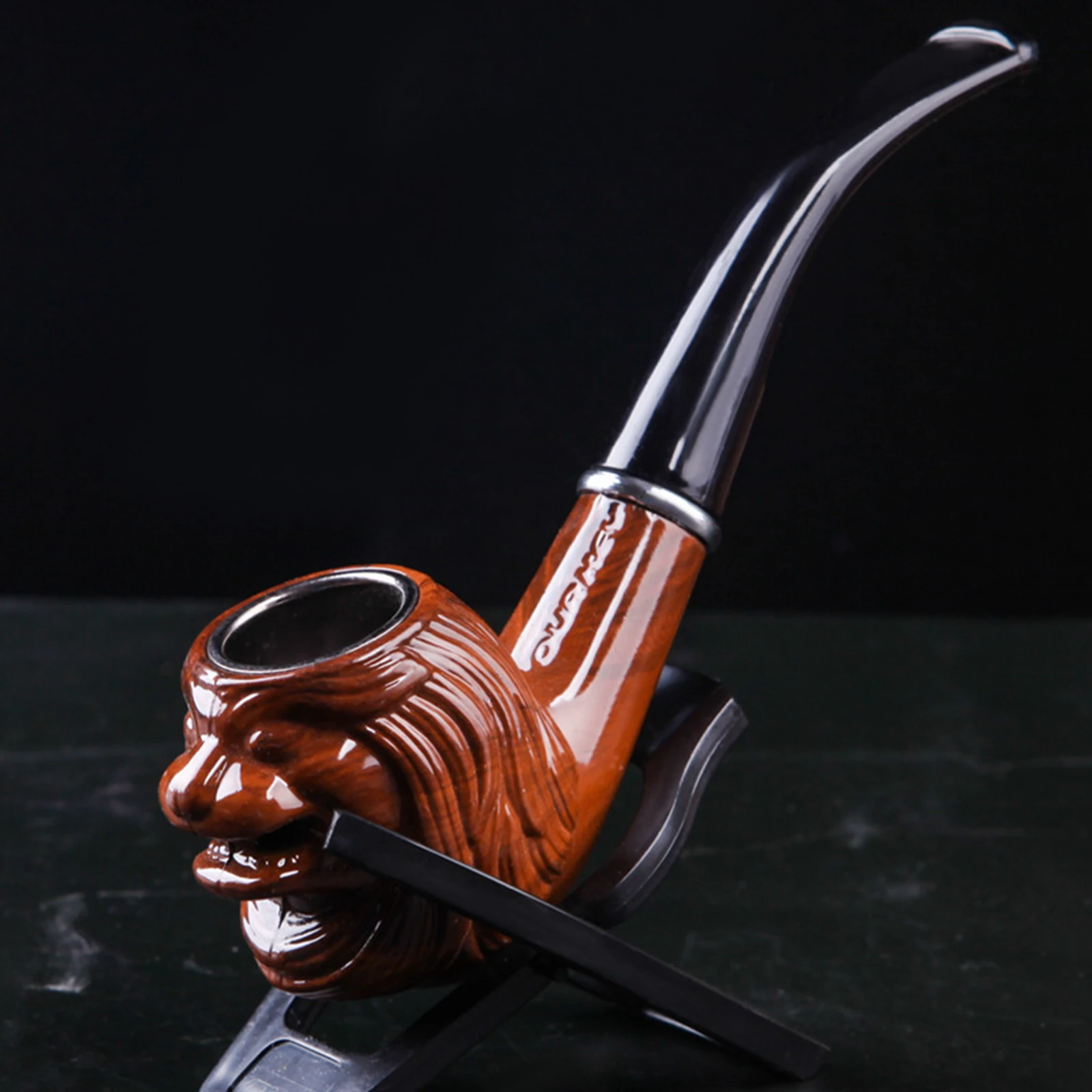 1pc, Lion Head Design Smoking Tube, Portable Smoking Tube For Home Outdoor Travel, Household Gadget
