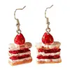 Unique Strawberry Cake Earrings Shaped Ear Rings Eardrops Ear Pendants Stylish Accessories for Girls F0S4 1