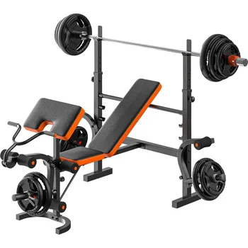 Weight Bench Press Set wWeight Bench for Home Gym Adjustable Workout Pad Full Body Flat Incline Bench Weight Lifting 1