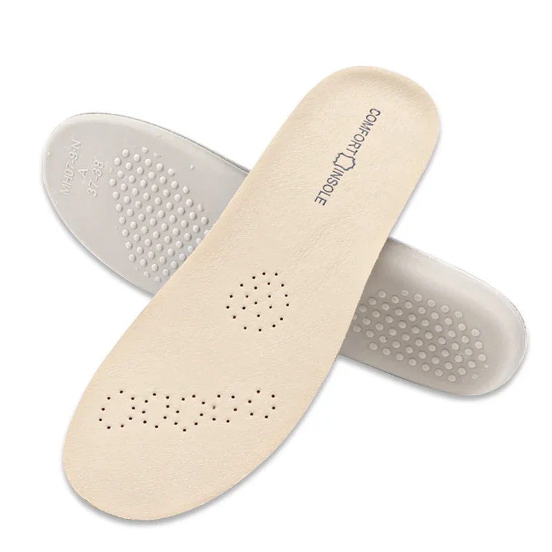 Genuine Leather Comfortable and Breathable Sports Insole Sweat Absorbing Antibacterial and Odor Resistant Latex Insole shoe insoles sport insoles sports insoles
