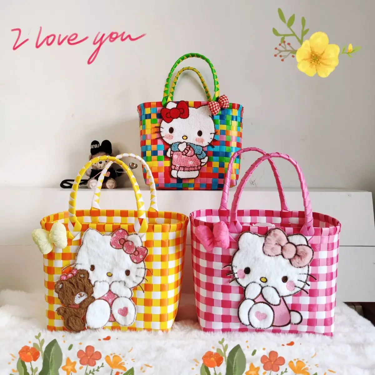 Hello Kitty Woven Handbag