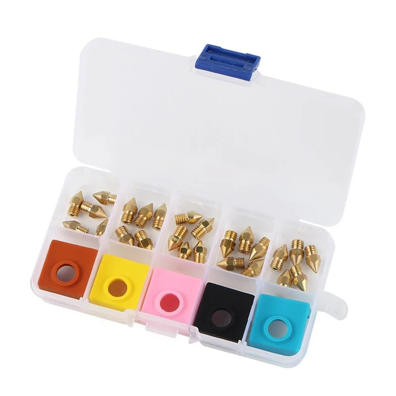 

Детали для 3D-принтера, насадка MK9 0,2/0,3/0,4/0,5/0,8 мм + нагревательный блок Mk9, силиконовый носок Ender3/CR10