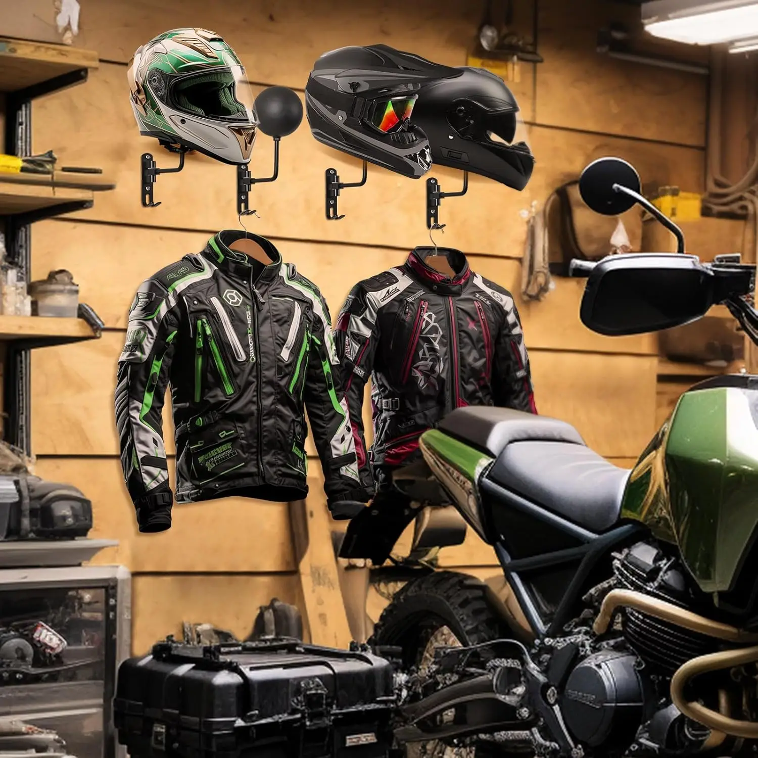 180&deg; Motorcycle Helmet Rack Rotation Metal Helmet Holder Wall Mount Holder Display Rack Bicycle Display Hanger motorcycle helmet holder
