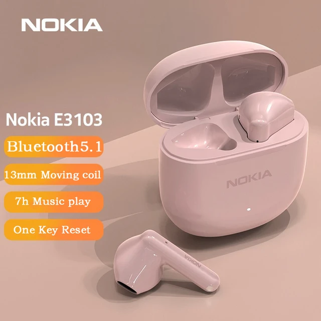 Fone de ouvido principal Nokia Touch Control duplo, E3103, HIFI,  auriculares Bluetooth 5.1, auscultadores sem fios