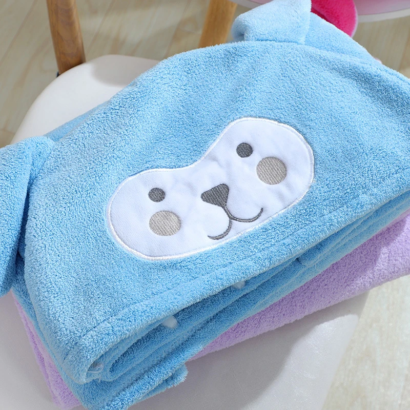 Cartoon Animal Baby Robe Bath Towel Hoodies Cloak for Children Boys Girls Beach Towel Bath Blanket Absorbent Infant