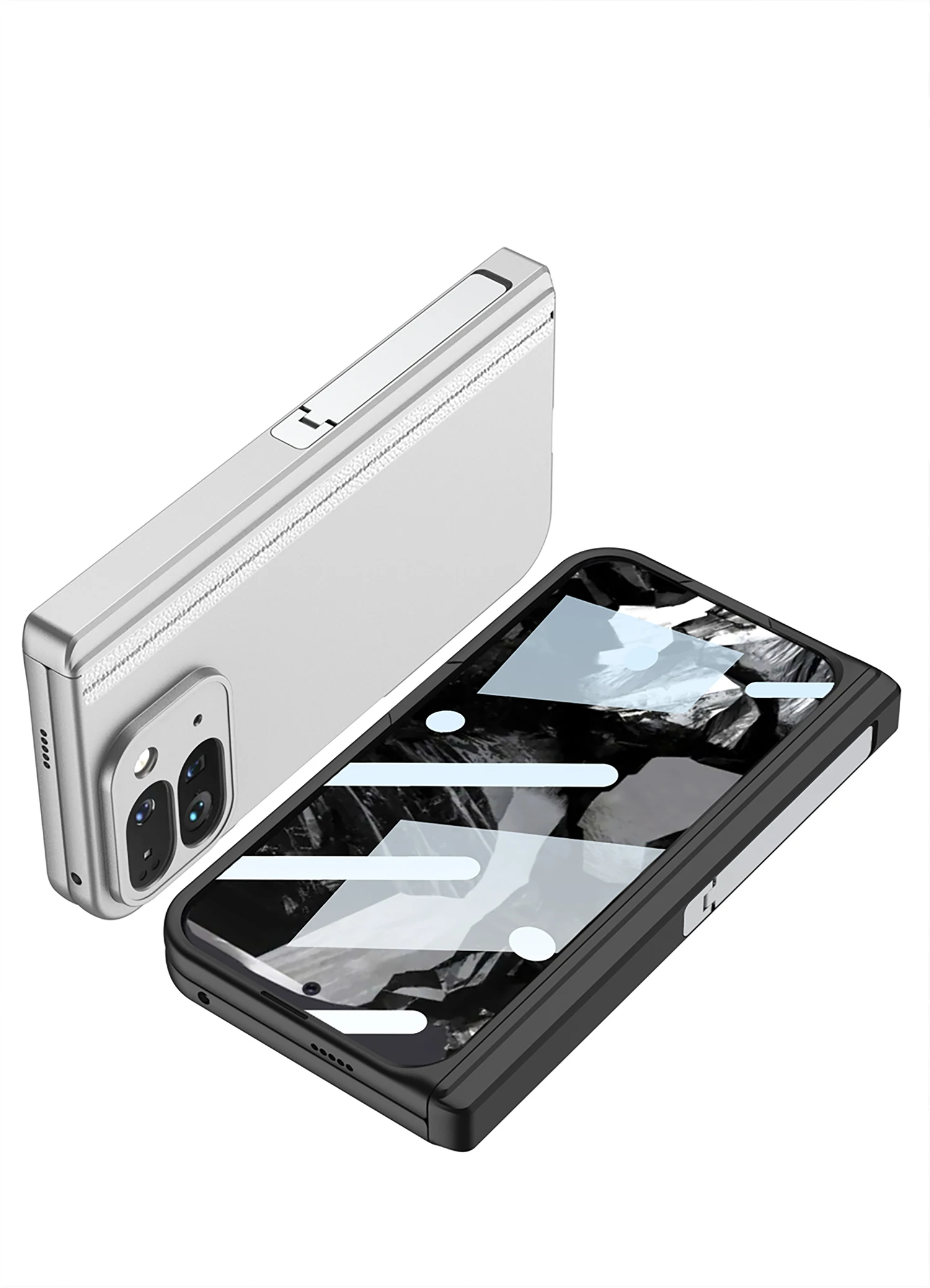 Magnetic Hinge Holder Shockproof Case For Google Pixel 9 Pro Fold Screen Glass P