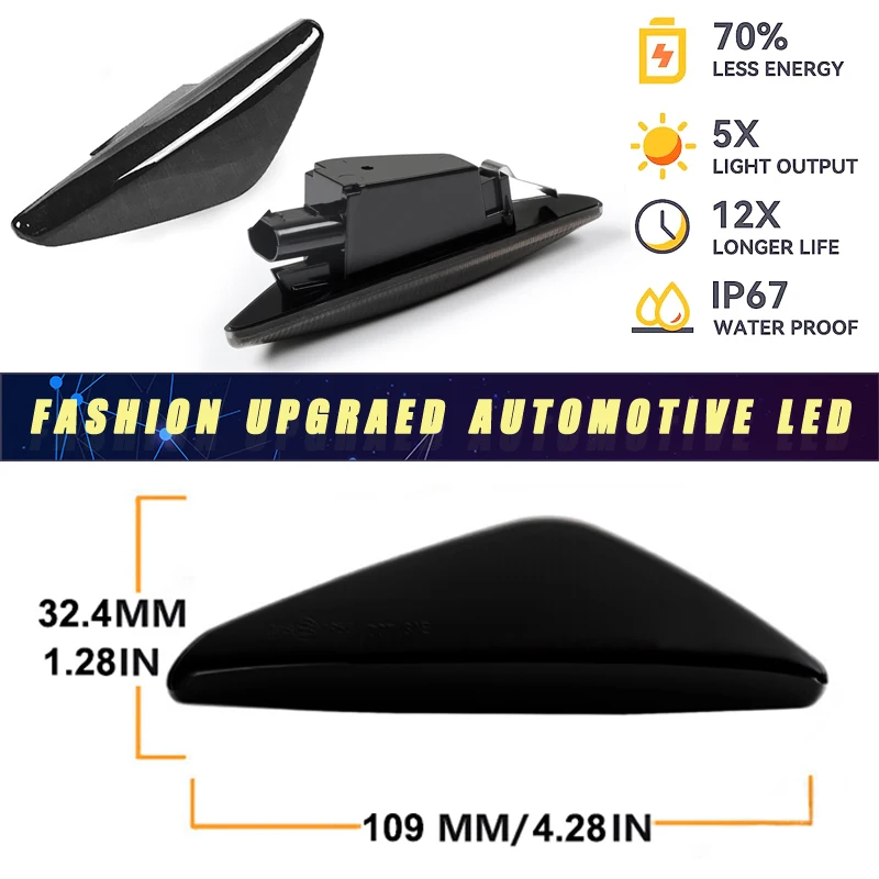 Canbus LED ���̳��� ���̵� ��Ŀ ����, ���� ���õ�, ������ ����, BMW X3 X5 X6 F25 E70 E71 E72 2010-2017 OEM 63137171007, 2 ��