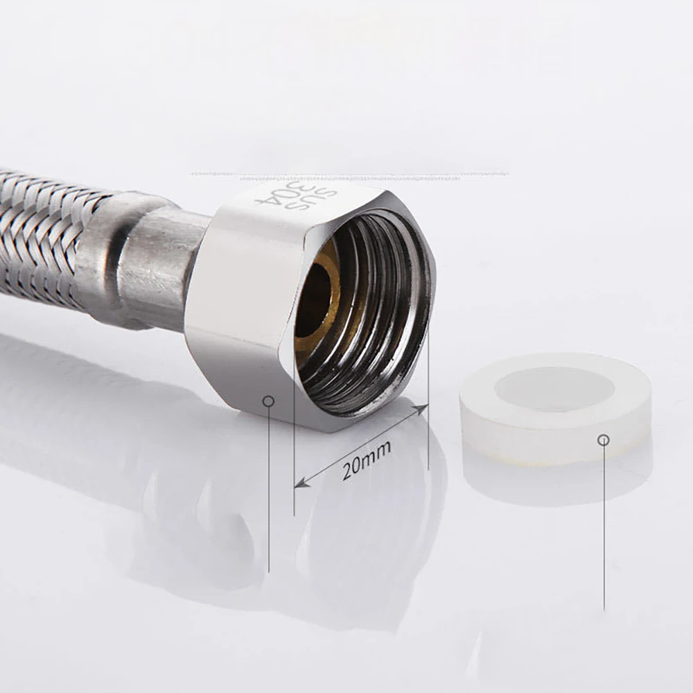 Water Pipe Fittings Hot and Cold Water Faucet Inlet Hose 304 Stainless Steel Faucet Braided Water Pipe Heater Flexible Connecting Pipe