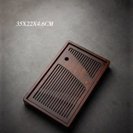 Chinese Solid Wooden Tea Tray Teaware Kung Fu Tea Set Carving Table Drawer Type Storage Drainage Board Vintage Home Decor wooden serving tray tea tray tea set