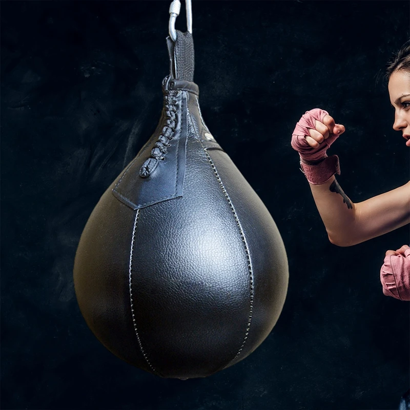 Boxing Speed Ball Pu Leather Punching Ball Pear Boxing Bag Reflex Speed Balls Muay Thai Fitness Training