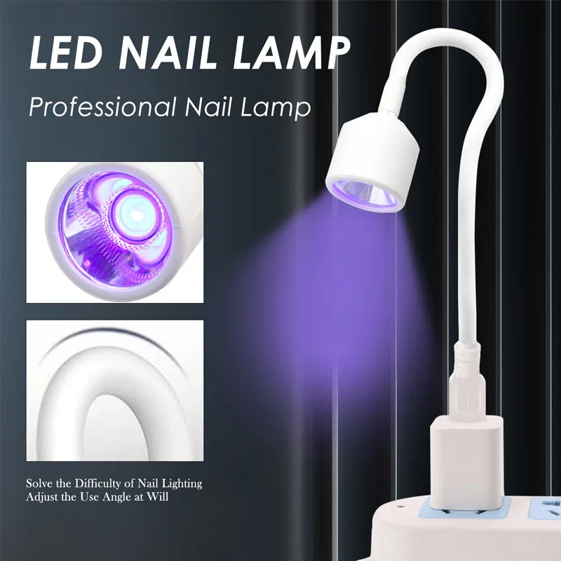 

New Small And Convenient to Carry UV Led Nail Lamp Flexible Lights Dryer Lampe USB Gel Curing Manicure Pedicure Salon Tools