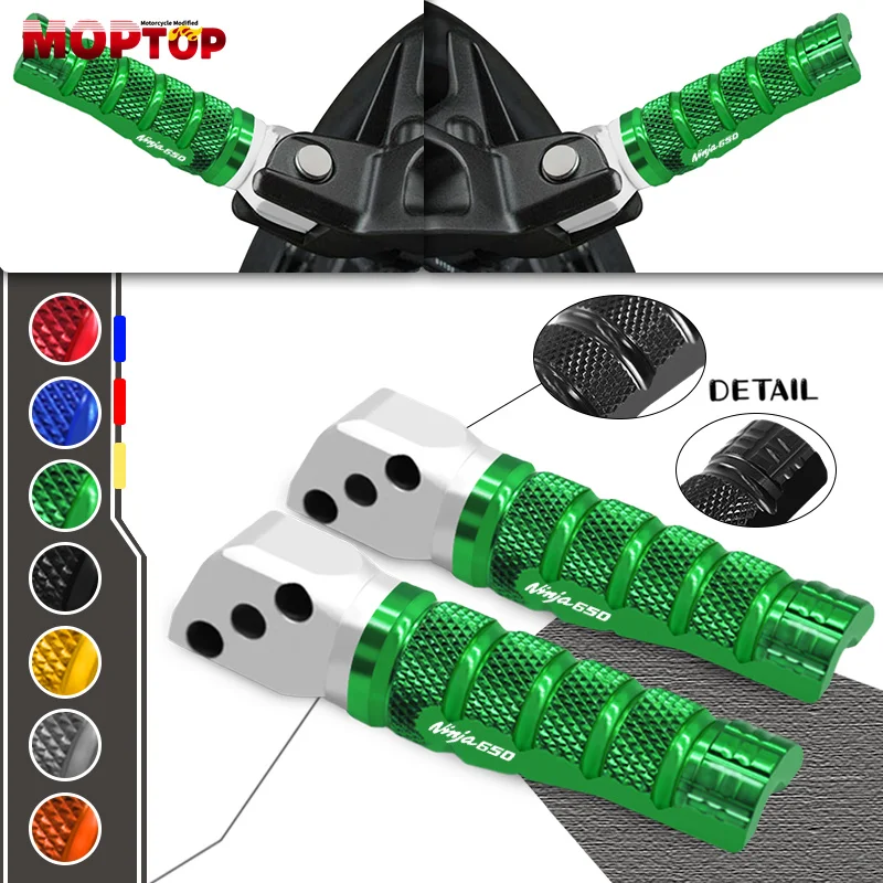 

Motorcycle Rear Passenger Foot Peg CNC Aluminum Footrests Footpegs Pedals Accessories For Ninja400 Ninja650 NINJA 650 Ninja 400