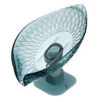 Leaf Shape Soap Box Drain Soap Holder Box Bathroom Shower Soap Holder Sponge Storage Tray Creative Sucker Water-free Storage Box 5