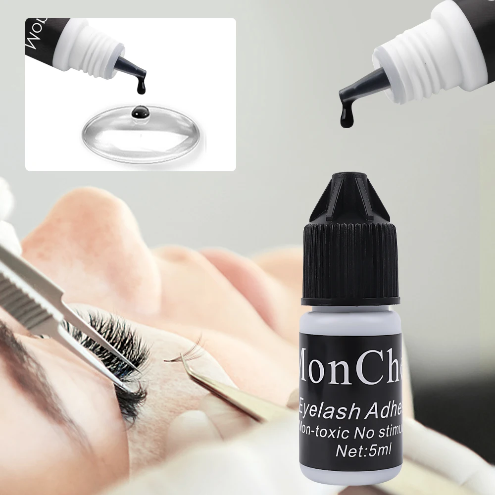 No Irritation Eyelash Glue Grafting Lasting Eyelash Extension Adhesive Black Waterproof Extra Strong Lashes Glue Makeup tools 4