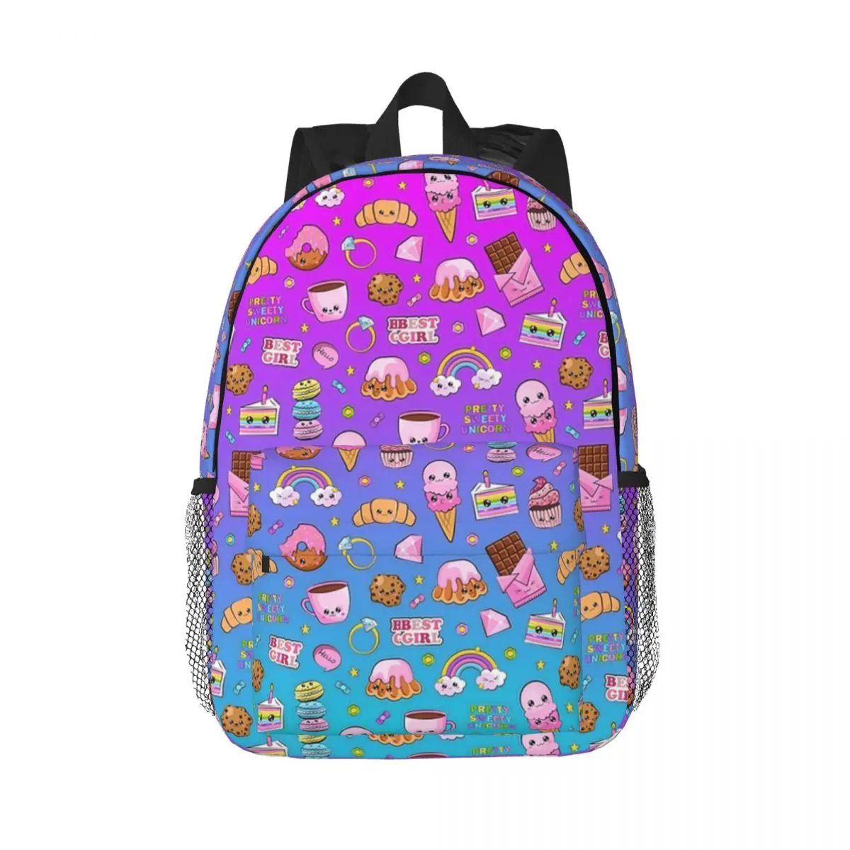 

Kawaii Candy Pattern Backpacks Teenager Bookbag Cartoon Children School Bags Laptop Rucksack Shoulder Bag Large Capacity