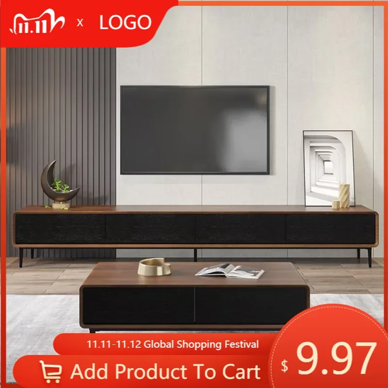 

Portable Living Room TV Cabinet Wood Floor Lowboard Storage Television Table Display Suporte Para TV Salon Furniture MQ50DS