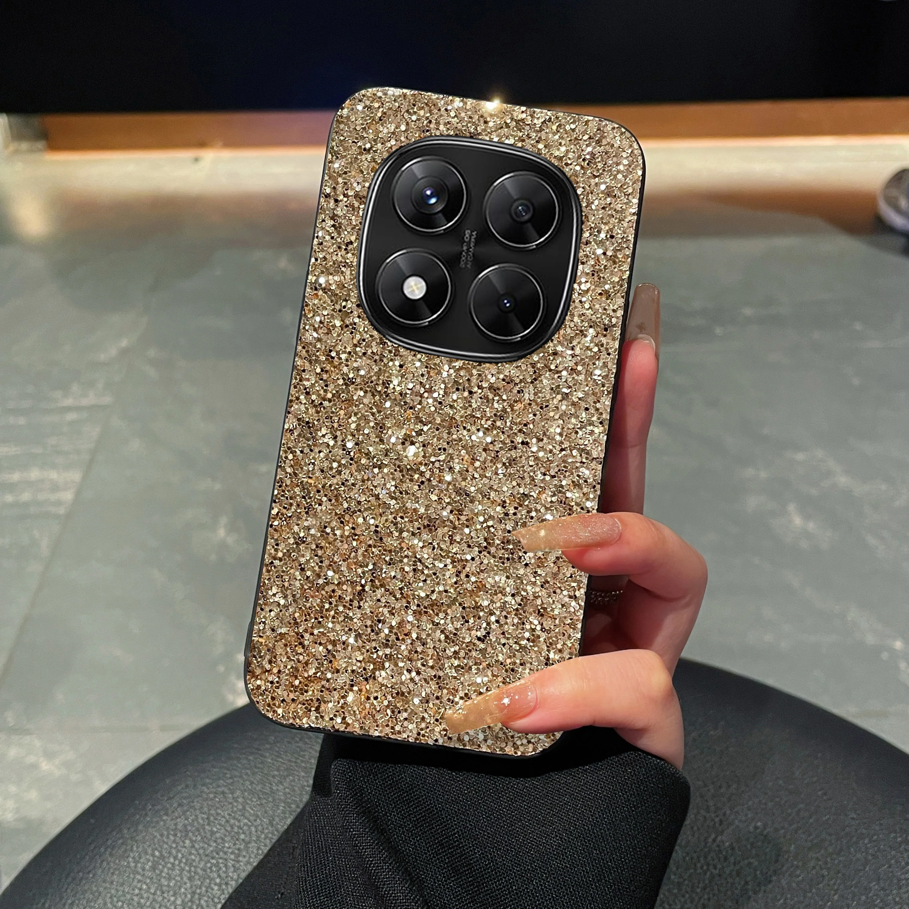 Luxury Colorful Glitter Diamond Leather Phone Case with Soft Back Cover