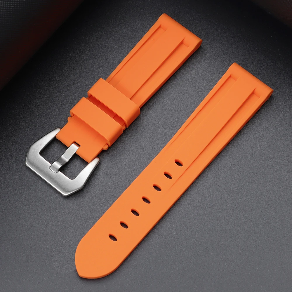 Silicone Rubber Waterproof Sport Watch Band Replacement