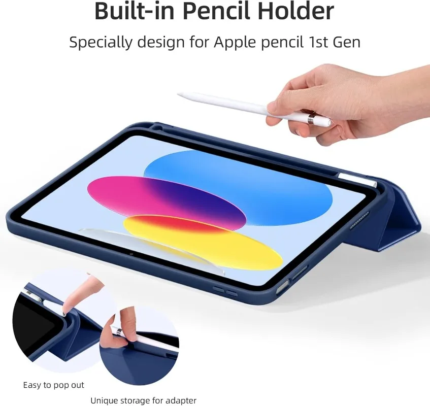 Slim Magnetic Stand Case with Pencil Holder