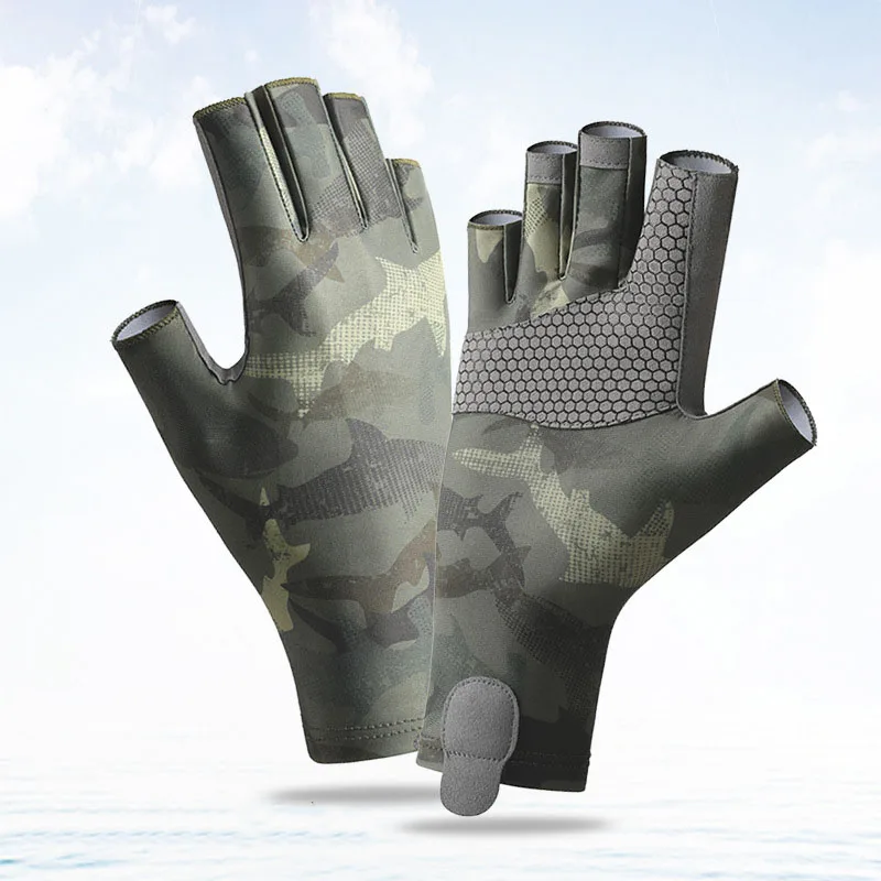 GTUBIKE Bike Gloves Half Finger MTB Ice Silk Cycling Gloves Anti-Slip Breathable Gloves Summer Shorts Gloves Fishing gloves