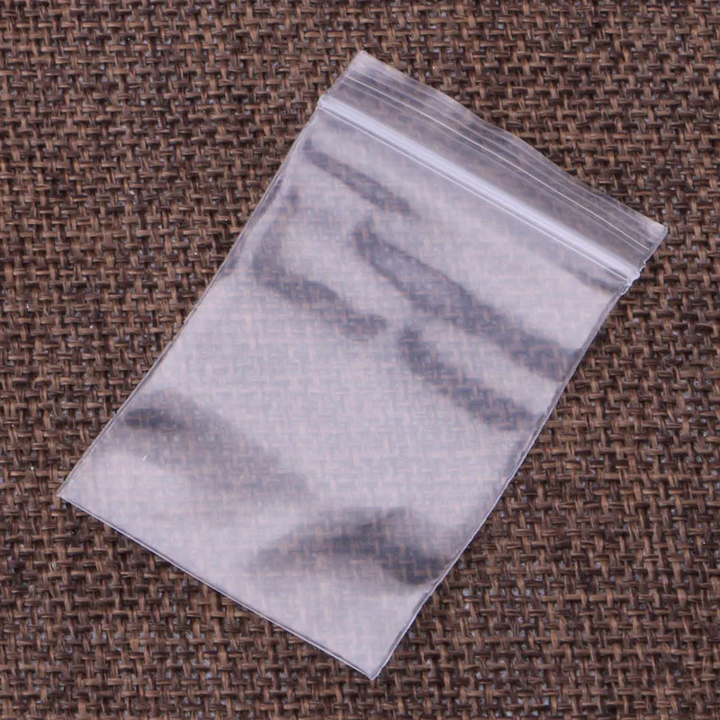 100X Clear Grip Self Press Seal Resealable Zipped Plastic Jewelry