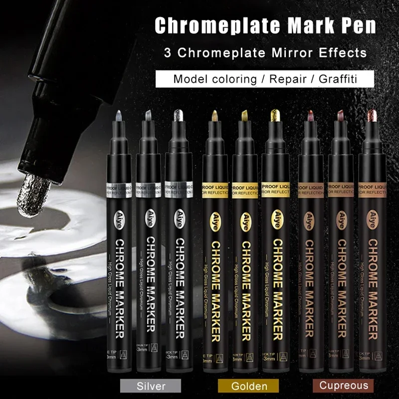 Liquid Chrome Mirror Pen, Metal Liquid Mirror Pen