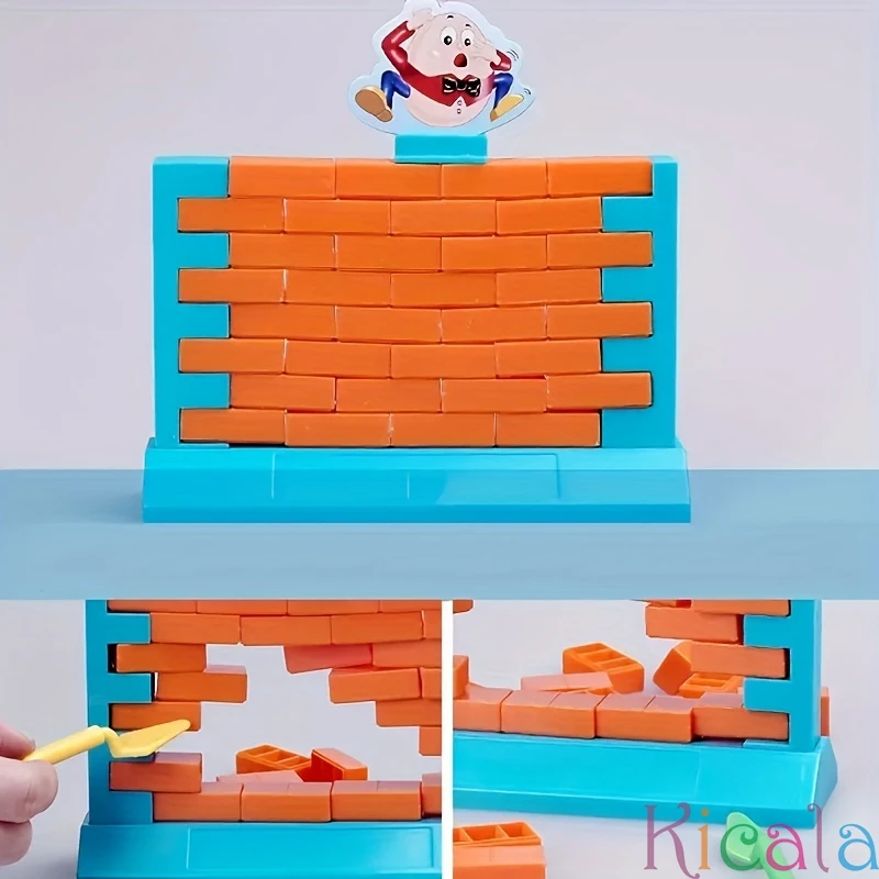 3D Parent-Child Family Party Game Educational Toys Challenging Kids 3D Humpty Dumpty Plastic Wall Brick Game Desktop games toy 2