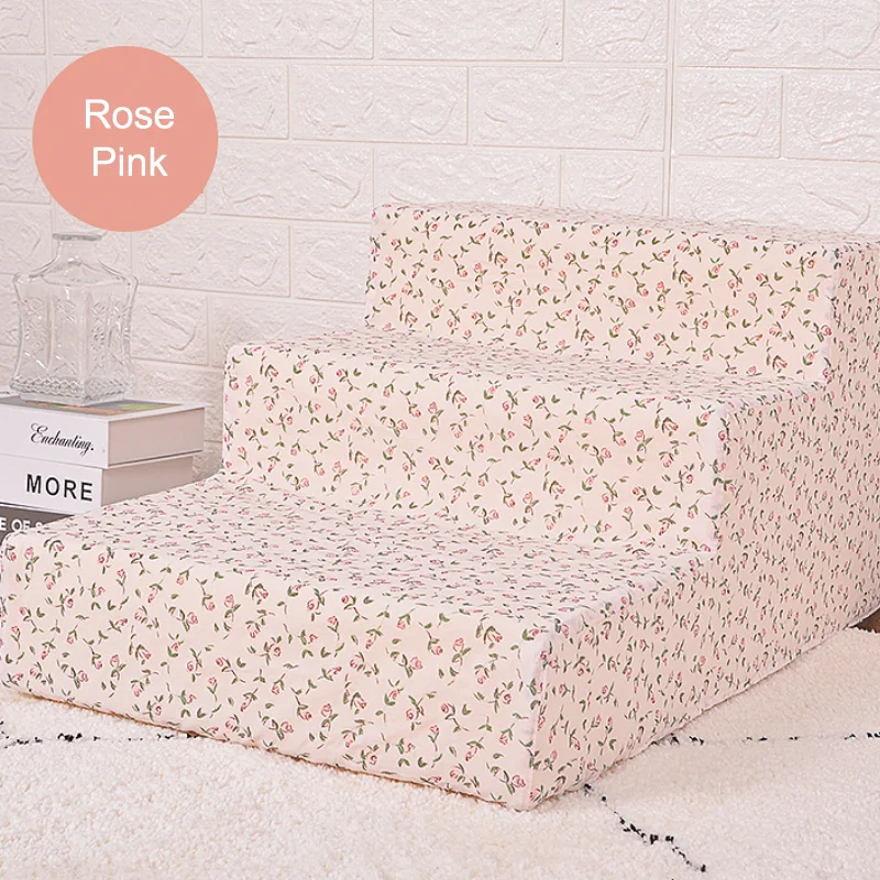 

Dog Stairs Staircase Stairway with 3 Steps for Small Dog Cat, Pet Ramp Ladder Anti-slip, Removable, Washable