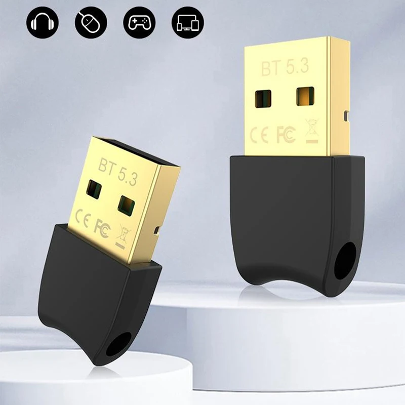 

USB Bluetooth 5,3 адаптер USB аудио приемник передатчик Bluetooth 5,3 адаптер для ПК ноутбука