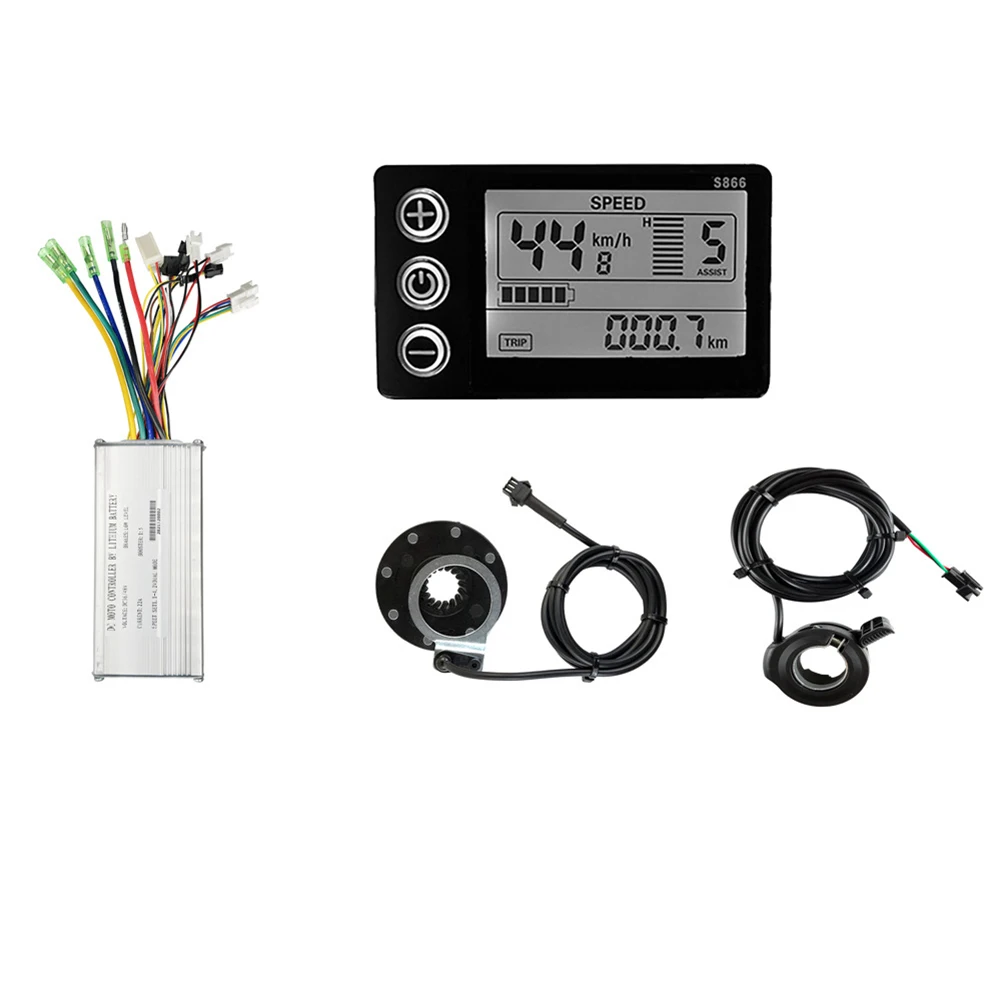 

E-bike Controller User friendly Design 3648V 500W Electric Scooter EBike 8 PAS Sensor Controller Display Panel Kit