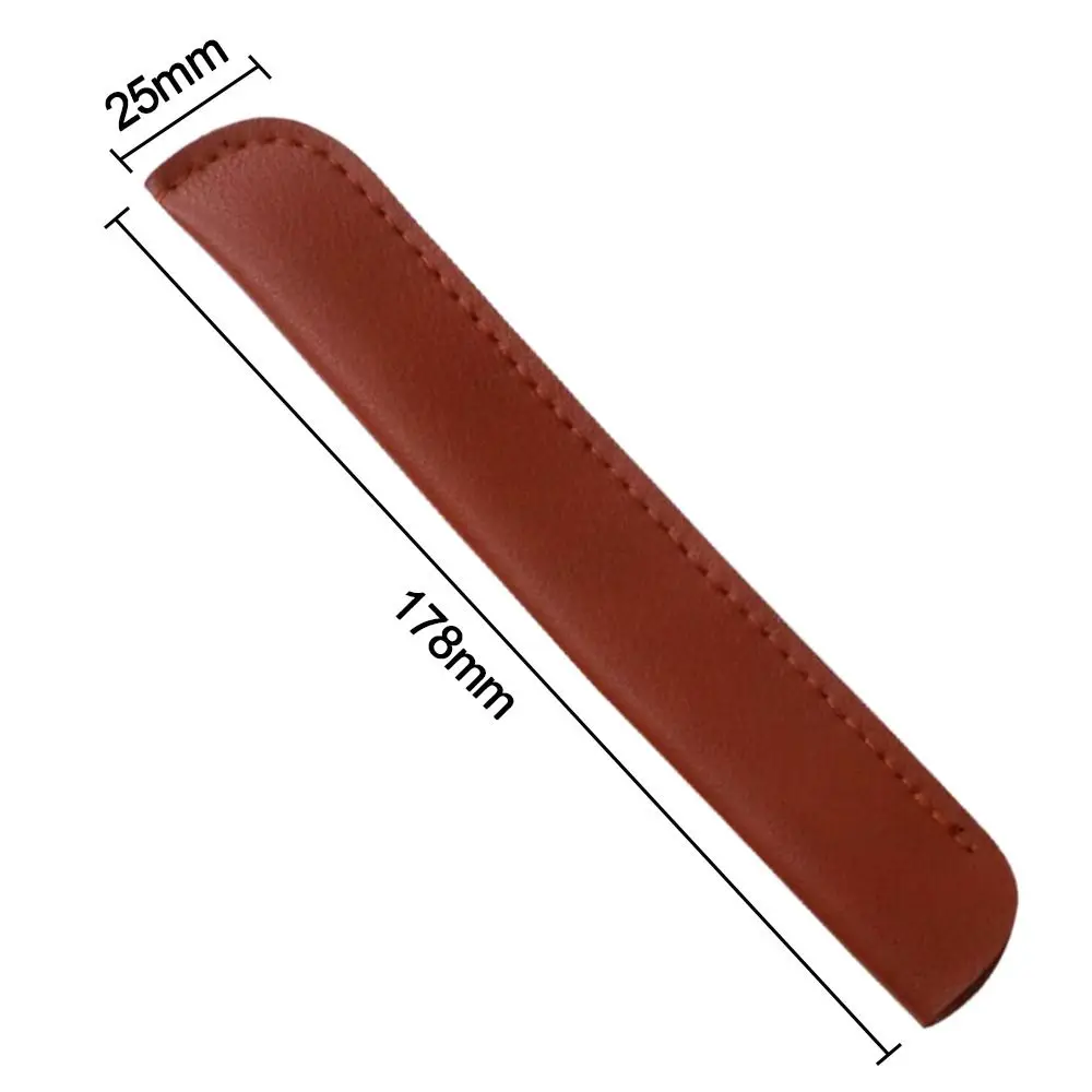 1Pc PU Leather Pen Holder For One Pen Solid Color PU Pencil Bags Large Capacity Pencil Case Lightweight Pouch Sleeve pen holder pen pencil case