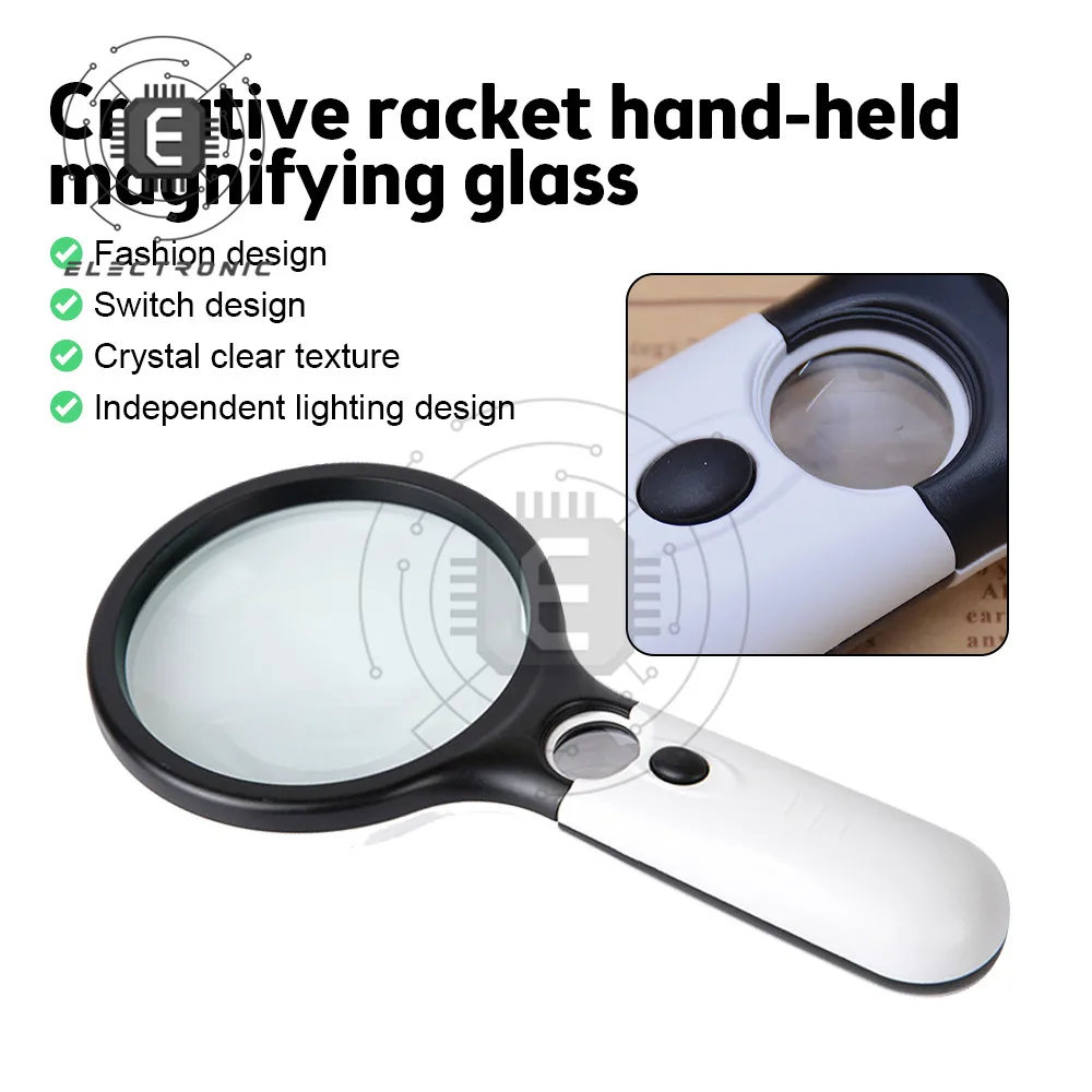Description Picture 5 of item3 LED Light 45X Magnifying Glass Lens Mini Pocket Handheld Microscope Reading Jewelry Loupe Handheld Magnifiers