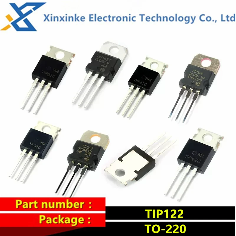 5PCS TIP102 TIP107 TIP110 TIP120 TIP122 TIP125 TIP127 TIP132 TIP137 TIP142 TIP147 TO-220 5A 100V Transistor Darlington Type NPN