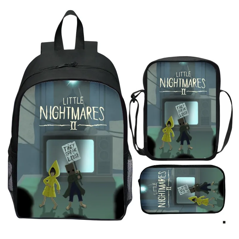 Little Nightmares set backpack, Little Nightmares 2 backpack, small shoulder bag, pencil case 3