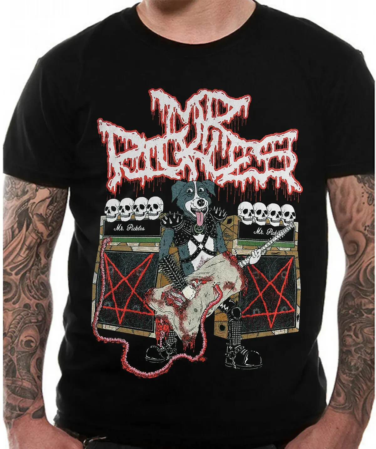 

Mr Pickles Guitar T Shirt Official Logo Black NEW S M L XL 2XL
