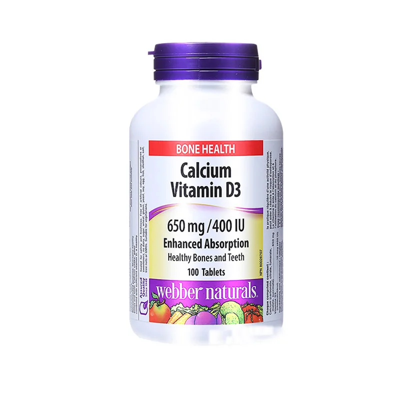 

WebberNaturals calcium vitamin D3 100 tablets/bottle free shipping