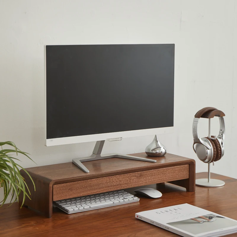 Organizer da tavolo multifunzione per computer in legno con supporto per laptop per scrivania da ufficio - immagine 3