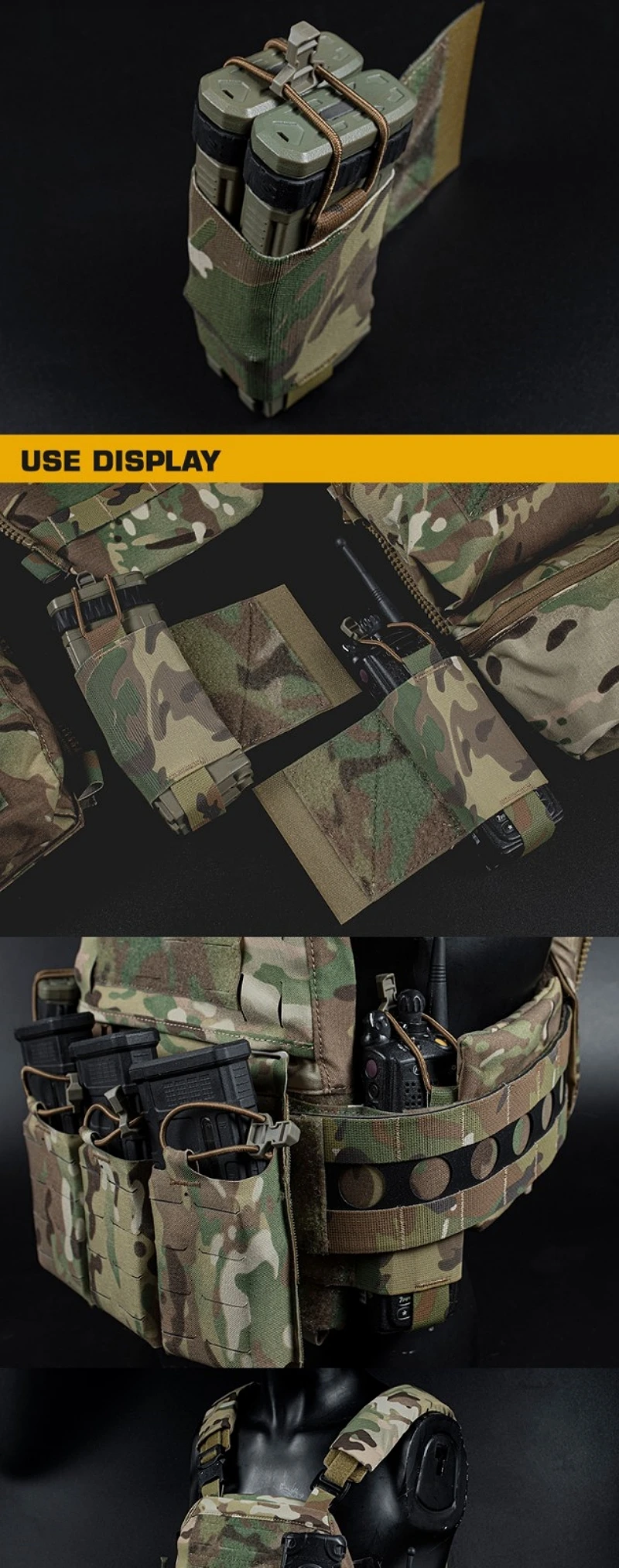 Hunting Vest Wingman V2 Ferro Style Elastic Radios Holder Bag Magazine Pouch FCPC V5 Airsoft Hunting Equipment Radio Side Pack