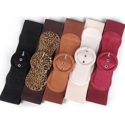 Fashion Sweater Windbreaker Decoration Waist Cloth Elastic Pin Buckle Belt Women Simple And Versatile Elastic Colorful Wide Belt