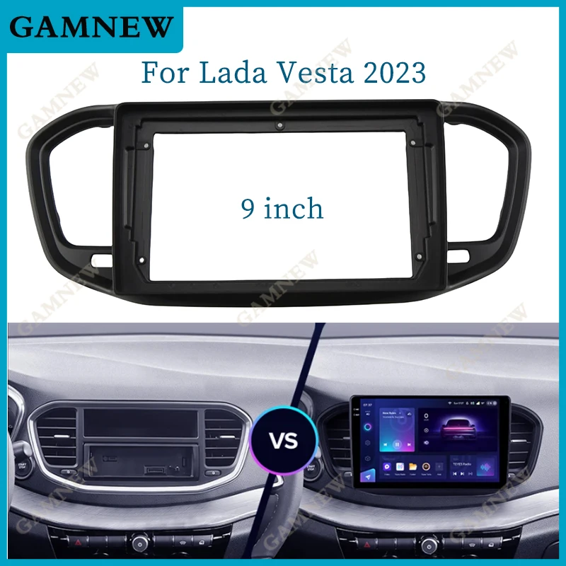 

9 Inch Car Frame Fascia Adapter Android Radio Dash Fitting Panel Kit For Lada Vesta 2023