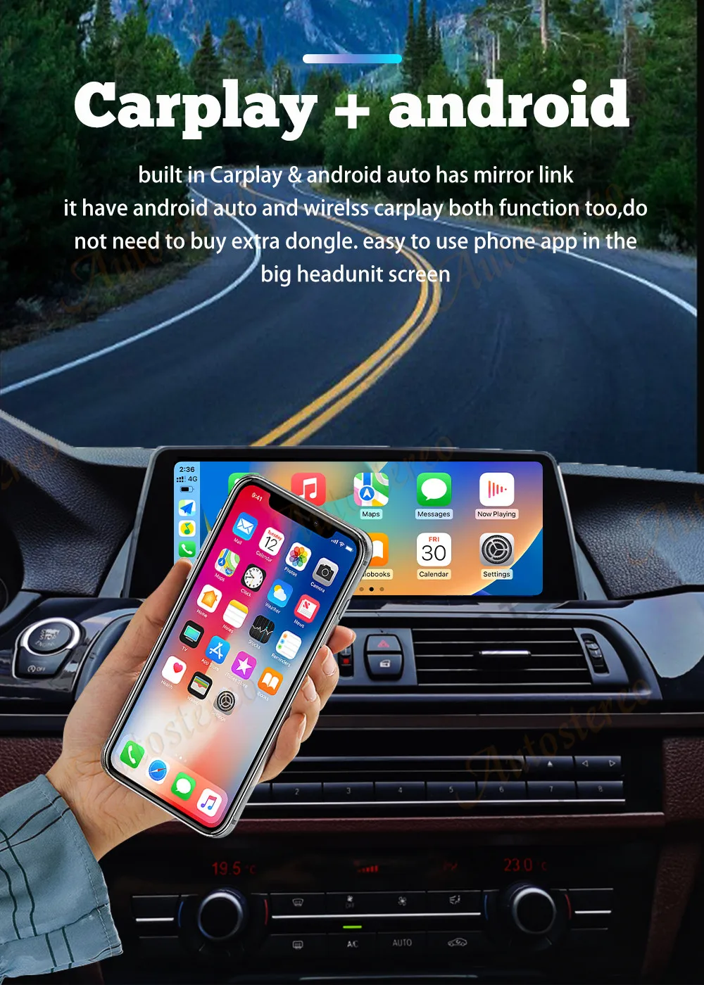 ID8 Carplay Android 13 For BMW 7 Series E65 E66 Car Head Unit Multimedia Player