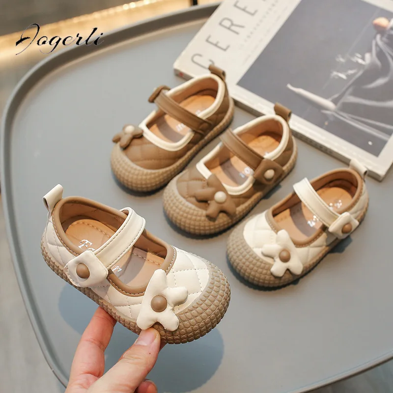 Girls' Canvas Shoes Spring Autumn Beanie Loafer Cute Little Children Kids Soft Sole Size 21-30 kids shoes