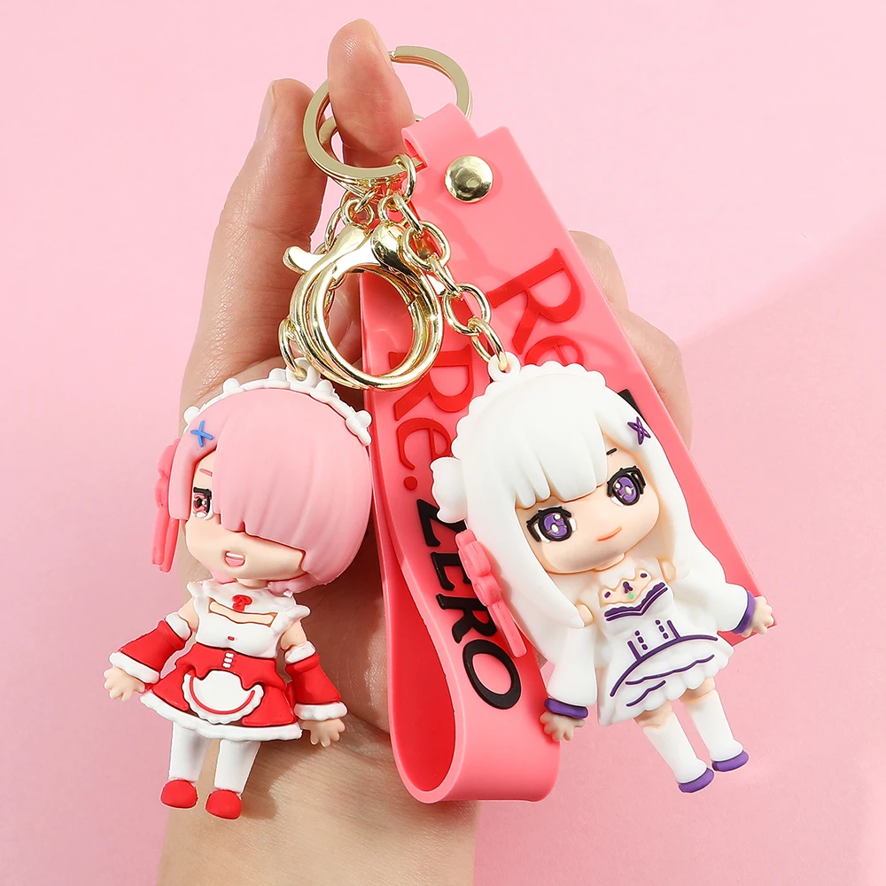 Chaveiro Boneca Kawaii Ram Emilia, Pingente Pequeno Anime Bonito, Re: A  Vida em Um Mundo Diferente de Zero, Presente Coração Feminino - AliExpress