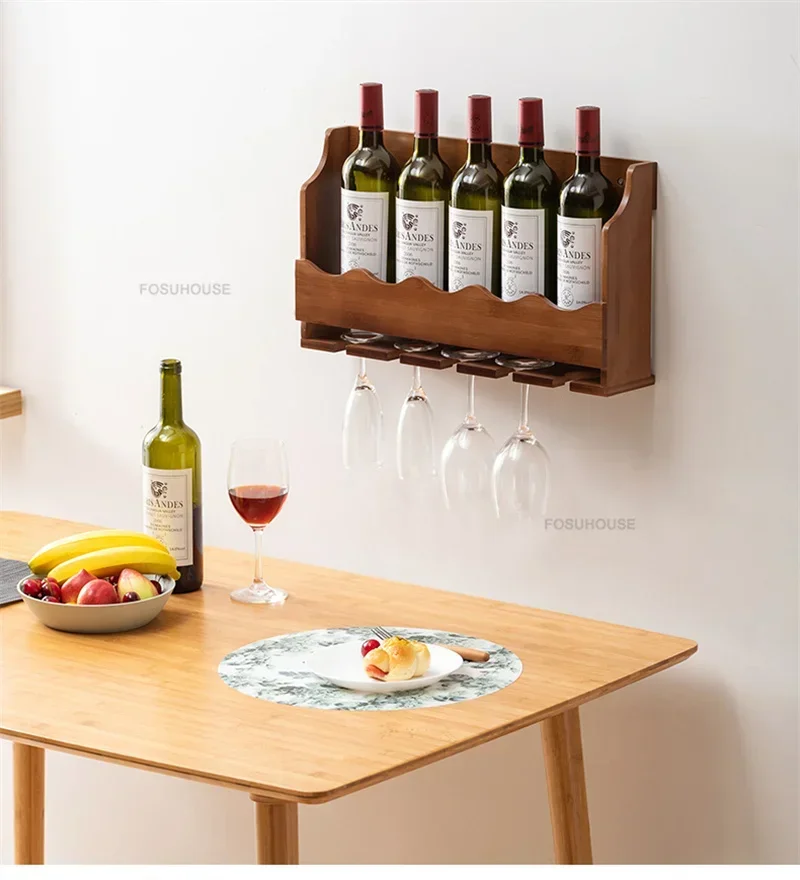 Nordic Small Wine Rack Household Wall-mounted Display Cabinet Minimalist Creative Restaurant Bar Wine Cabinet for Bar Furniture