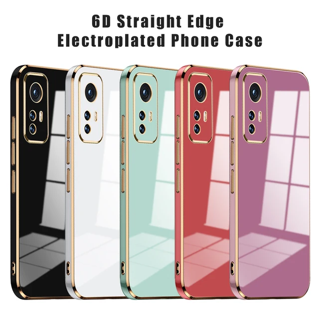 Funda de marco dorado cuadrado chapado de lujo para Xiaomi MI 12T 11T 10T Pro 12 11 Lite 5G NE 10S 9 8 Pro, protecciones de silicona suave - Image 6